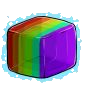 Rainbow ice block